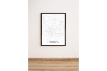 Tavla City Med Ram Flerfärgad 36X51 - 36x51 cm - Inredning - Tavlor & posters - Canvastavla