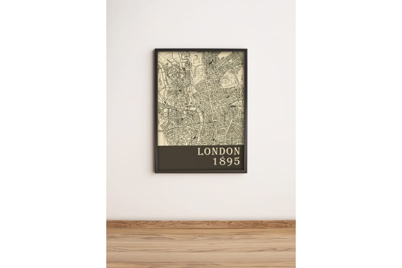 Tavla City Med Ram Flerfärgad 36X51 - 36x51 cm - Inredning - Tavlor & posters - Canvastavla