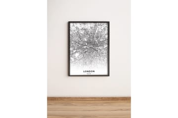 Tavla City med Ram Flerfärgad - 36x51 cm - Inredning - Tavlor & posters - Canvastavla