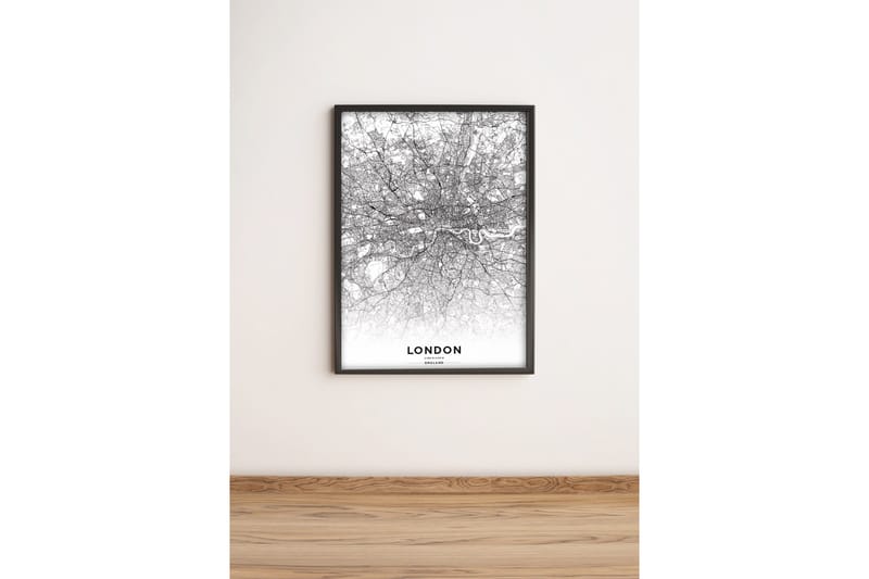 Tavla City med Ram Flerfärgad, 36x51 cm