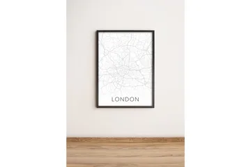 Tavla City med Ram Flerfärgad - 36x51 cm - Inredning - Tavlor & posters - Canvastavla