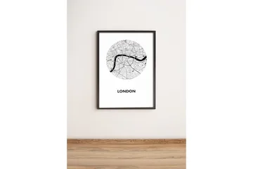 Tavla City med Ram Flerfärgad - 36x51 cm - Inredning - Tavlor & posters - Canvastavla