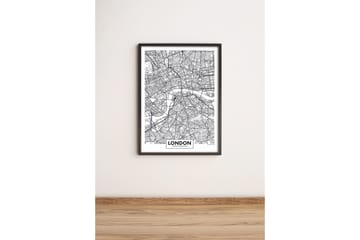 Tavla City med Ram Flerfärgad - 36x51 cm - Inredning - Tavlor & posters - Canvastavla