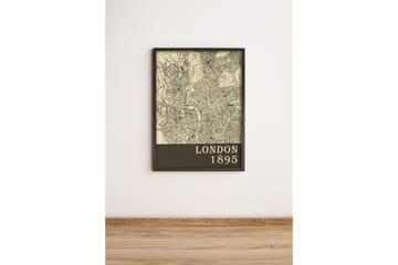 Tavla City med Ram Flerfärgad - 36x51 cm - Inredning - Tavlor & posters - Canvastavla