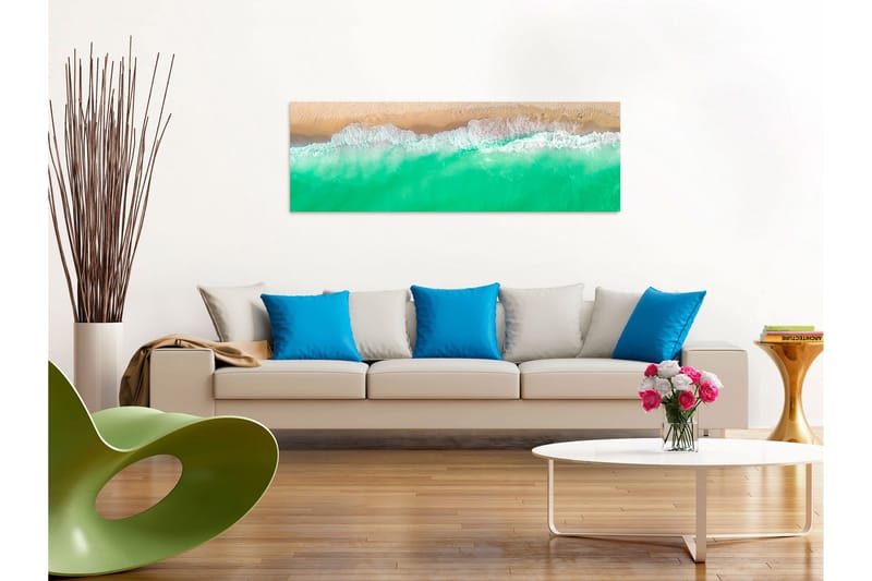 Tavla Coast (1 Part) Narrow Green 150x50 - Inredning - Tavlor & posters - Canvastavla