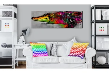 Tavla Colourful Alligator 135x45 cm - Inredning - Tavlor & posters - Canvastavla