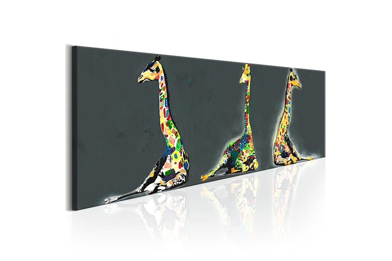 Tavla Colourful Giraffes 120x40 - Inredning - Tavlor & posters - Canvastavla