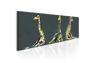 Tavla Colourful Giraffes 135x45 - Inredning - Tavlor & posters - Canvastavla