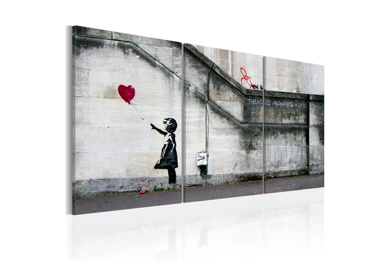 Tavla Det Finns Alltid Hopp Banksy Triptych 120x60 - Artgeist sp. z o. o. - Canvastavla