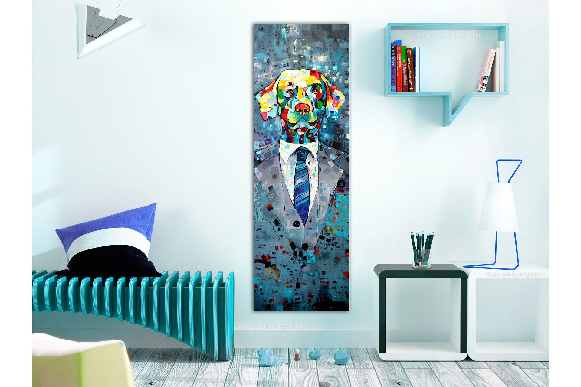 Tavla Dog in a Suit 45x135 -