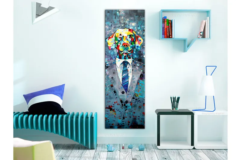 Tavla Dog in a Suit 45x135 - Inredning - Tavlor & posters - Canvastavla