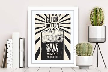 Tavla Entertainment med Ram Flerfärgad - 23,5x28,5 cm - Inredning - Tavlor & posters - Canvastavla