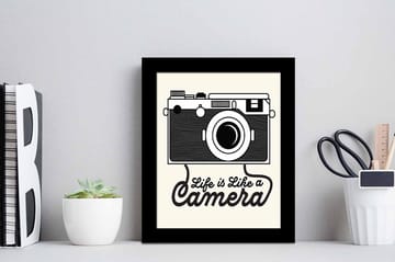 Tavla Entertainment med Ram Flerfärgad - 23,5x28,5 cm - Inredning - Tavlor & posters - Canvastavla