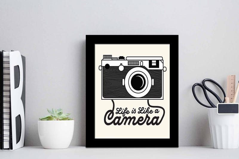 Tavla Entertainment med Ram Flerfärgad - 23,5x28,5 cm - Inredning - Tavlor & posters - Canvastavla