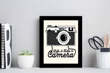 Tavla Entertainment med Ram Flerfärgad - 23,5x28,5 cm - Inredning - Tavlor & posters - Canvastavla