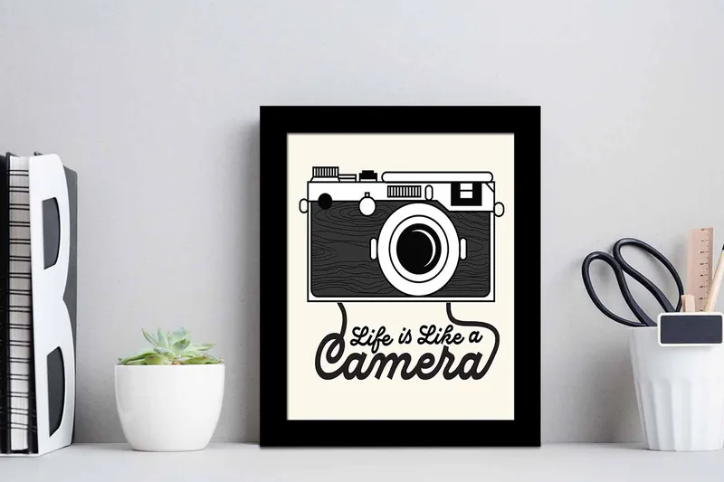 Tavla Entertainment med Ram Flerfärgad - 23,5x28,5 cm - Inredning - Tavlor & posters - Canvastavla