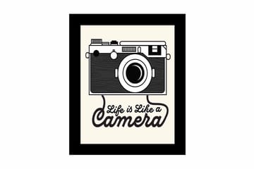 Tavla Entertainment med Ram Flerfärgad - 23,5x28,5 cm - Inredning - Tavlor & posters - Canvastavla