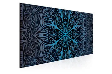 Tavla Feathers (1 Part) Blue Narrow 135x45 - Inredning - Tavlor & posters - Canvastavla