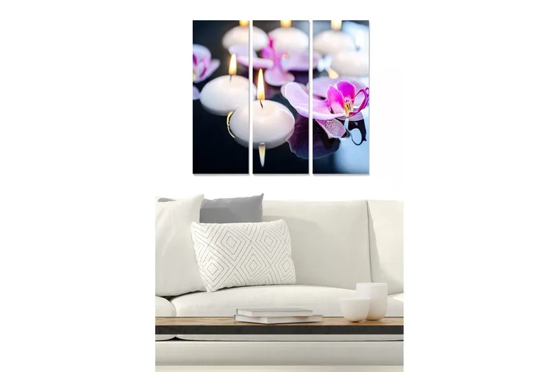 Tavla Floral 3-pack Flerfärgad, 20x50 cm