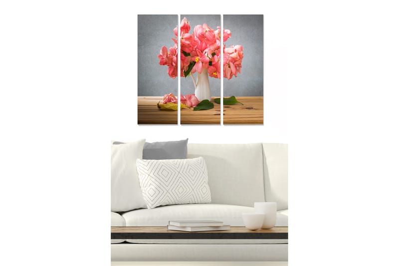 Tavla Floral 3-pack Flerfärgad, 20x50 cm
