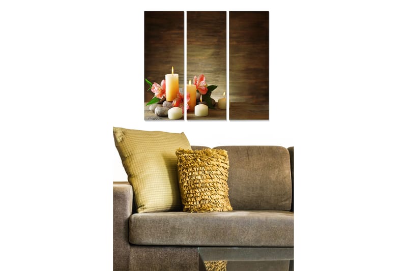 Tavla Floral 3-Pack Flerfärgad 20X50 - 20x50 cm - Inredning - Tavlor & posters - Canvastavla