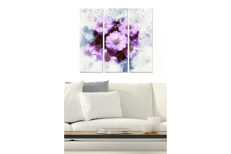 Tavla Floral 3-Pack Flerfärgad 20X50 - 20x50 cm - Inredning - Tavlor & posters - Canvastavla