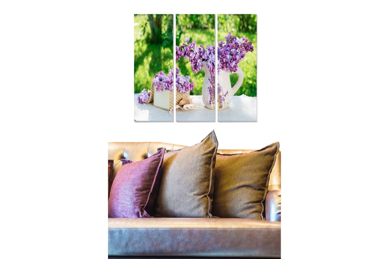 Tavla Floral 3-Pack Flerfärgad 20X50 - 20x50 cm - Inredning - Tavlor & posters - Canvastavla