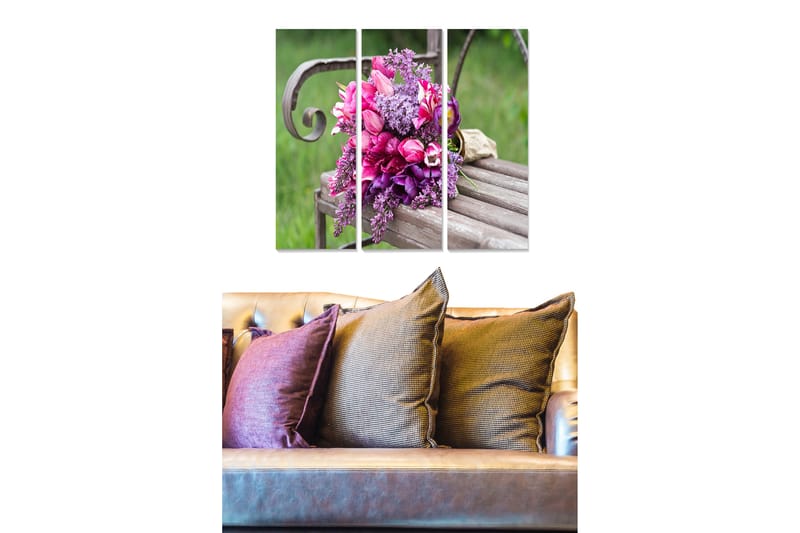 Tavla Floral 3-Pack Flerfärgad 20X50 - 20x50 cm - Inredning - Tavlor & posters - Canvastavla