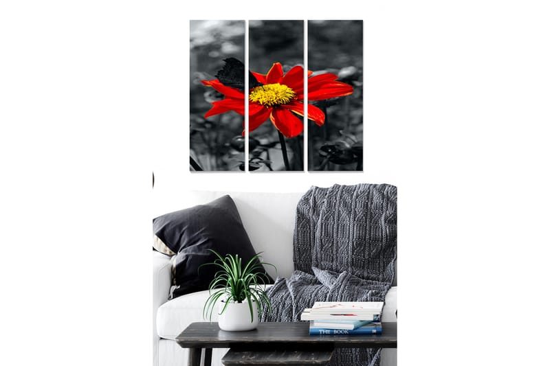 Tavla Floral 3-Pack Flerfärgad 20X50 - 20x50 cm - Inredning - Tavlor & posters - Canvastavla