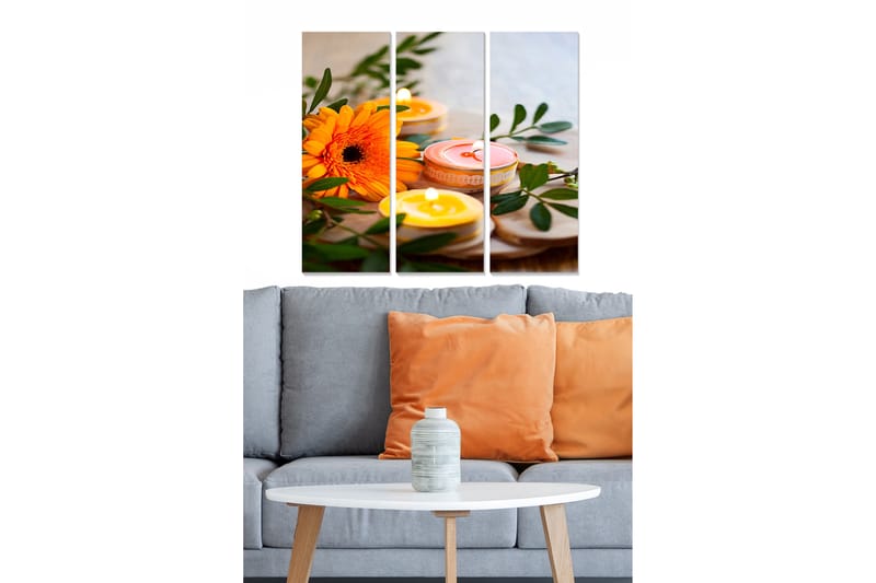 Tavla Floral 3-Pack Flerfärgad 20X50 Cm - 20x50 cm - Inredning - Tavlor & posters - Canvastavla