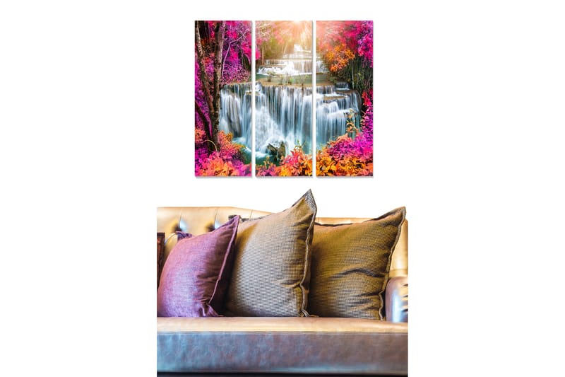 Tavla Floral 3-Pack Flerfärgad 20X50 Cm - 20x50 cm - Inredning - Tavlor & posters - Canvastavla