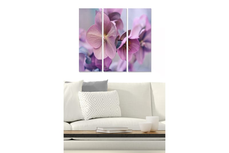 Tavla Floral 3-Pack Flerfärgad 20X50 Cm - 20x50 cm - Inredning - Tavlor & posters - Canvastavla