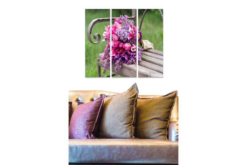 Tavla Floral 3-pack Flerfärgad, 20x50 cm