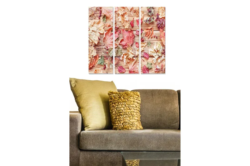 Tavla Floral 3-pack Flerfärgad, 20x50 cm