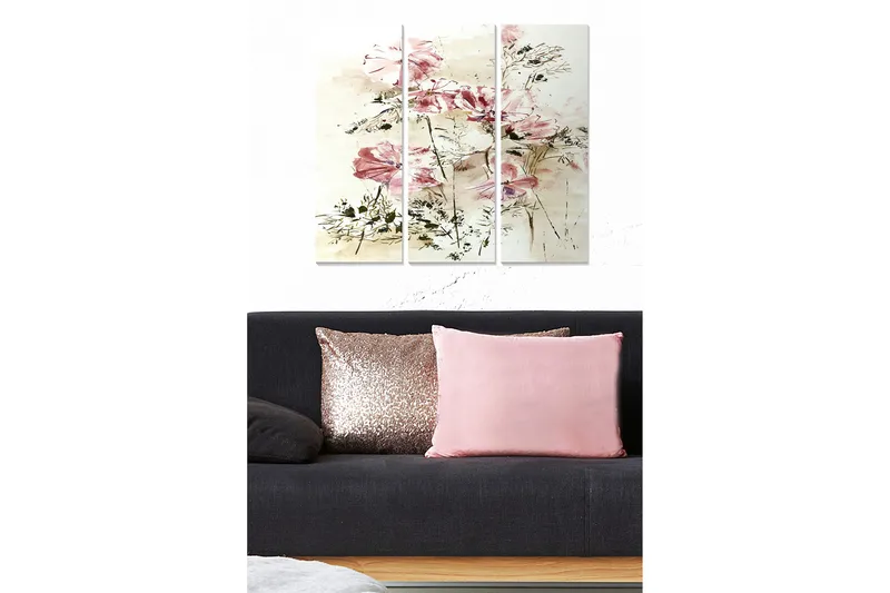 Tavla Floral 3-pack Flerfärgad, 20x50 cm