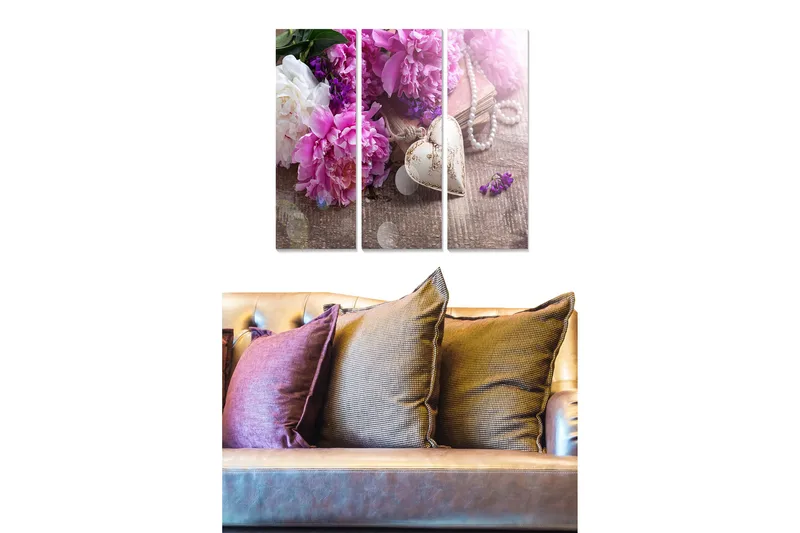 Tavla Floral 3-pack Flerfärgad, 20x50 cm