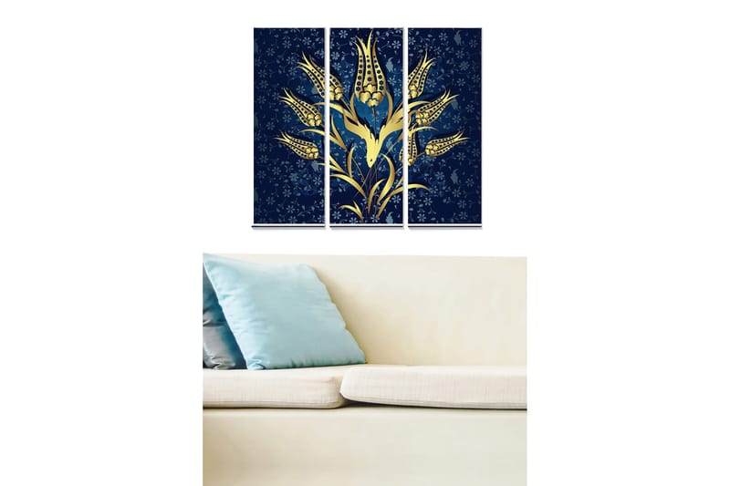 Tavla Floral 3-pack Flerfärgad, 20x50 cm