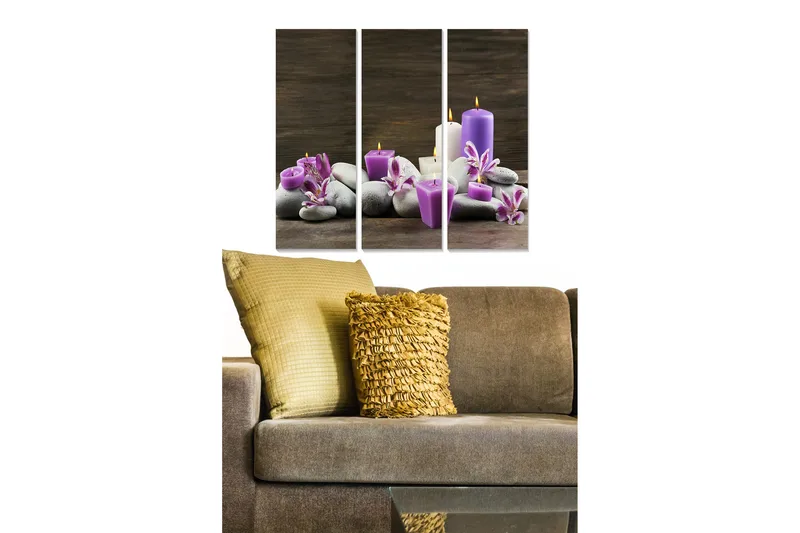 Tavla Floral 3-pack Flerfärgad, 20x50 cm