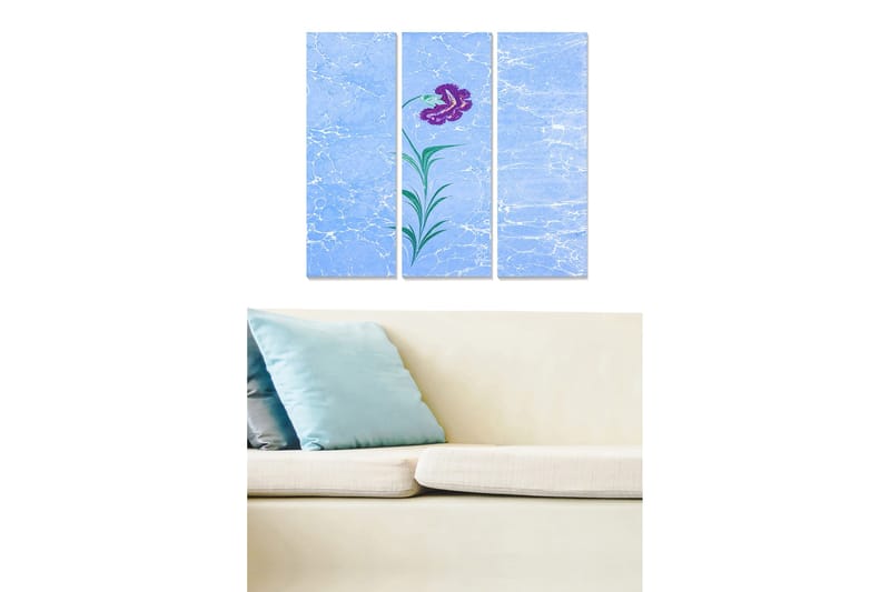 Tavla Floral 3-pack Flerfärgad, 20x50 cm
