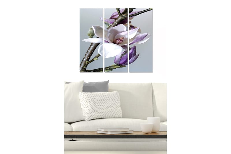 Tavla Floral 3-pack Flerfärgad, 20x50 cm