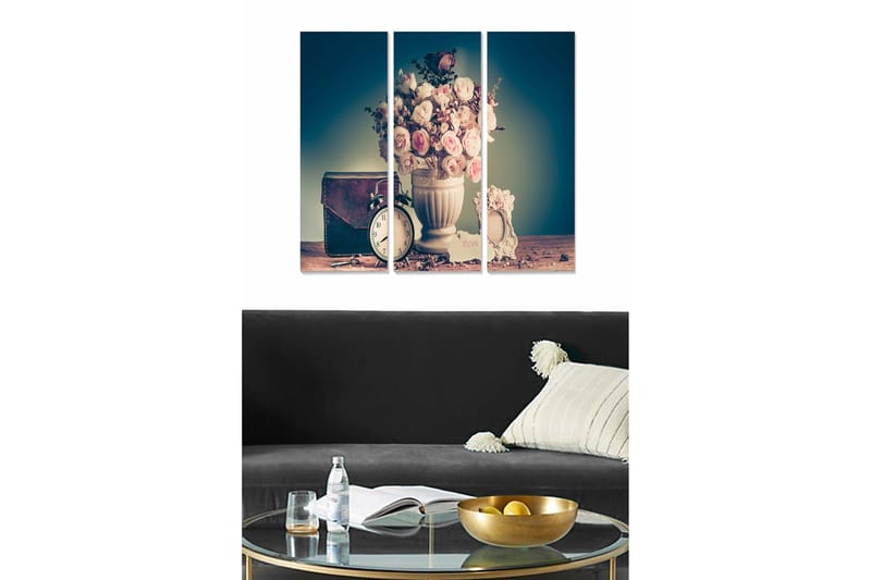 Tavla Floral 3-pack Flerfärgad, 20x50 cm