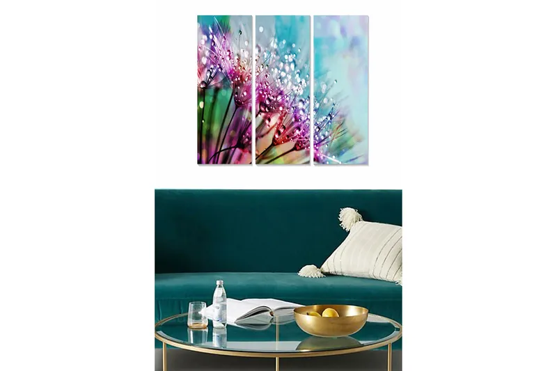 Tavla Floral 3-pack Flerfärgad, 20x50 cm
