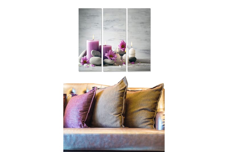 Tavla Floral 3-pack Flerfärgad, 20x50 cm