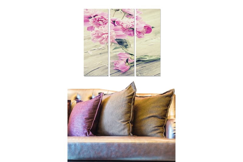 Tavla Floral 3-pack Flerfärgad, 20x50 cm