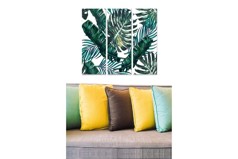 Tavla Floral 3-pack Flerfärgad, 20x50 cm