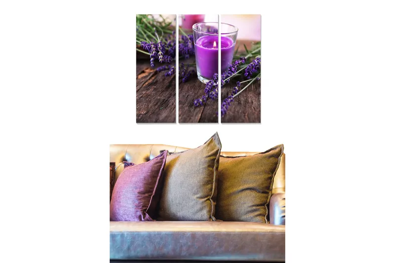 Tavla Floral 3-pack Flerfärgad, 20x50 cm