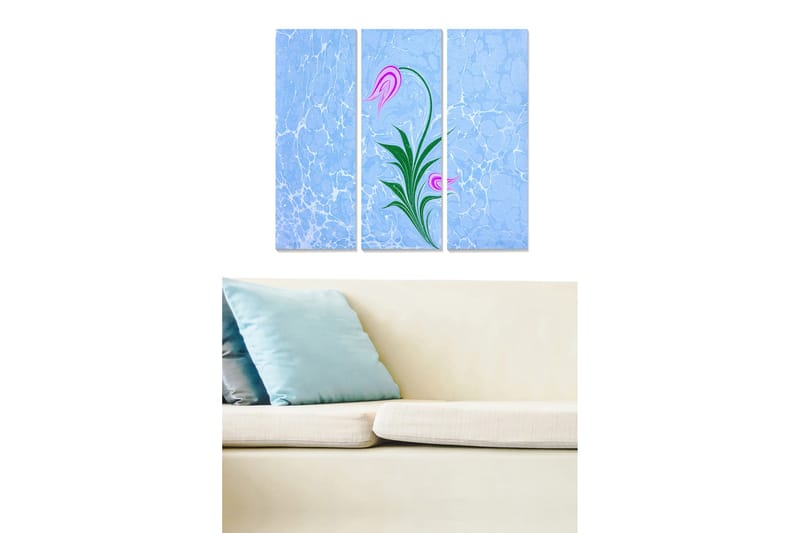 Tavla Floral 3-pack Flerfärgad, 20x50 cm