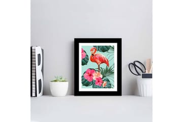 Tavla Floral Animal med Ram Flerfärgad - 23,5x28,5 cm - Inredning - Tavlor & posters - Canvastavla