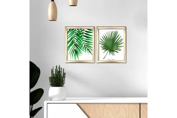 Tavla Floral med Ram 2-pack Flerfärgad - 23,5x28,5 cm - Inredning - Tavlor & posters - Canvastavla