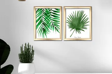 Tavla Floral med Ram 2-pack Flerfärgad - 23,5x28,5 cm - Inredning - Tavlor & posters - Canvastavla